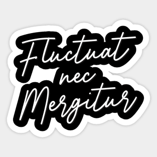 Fluctuat Nec Mergitur tossed by the waves Paris Motto Sticker